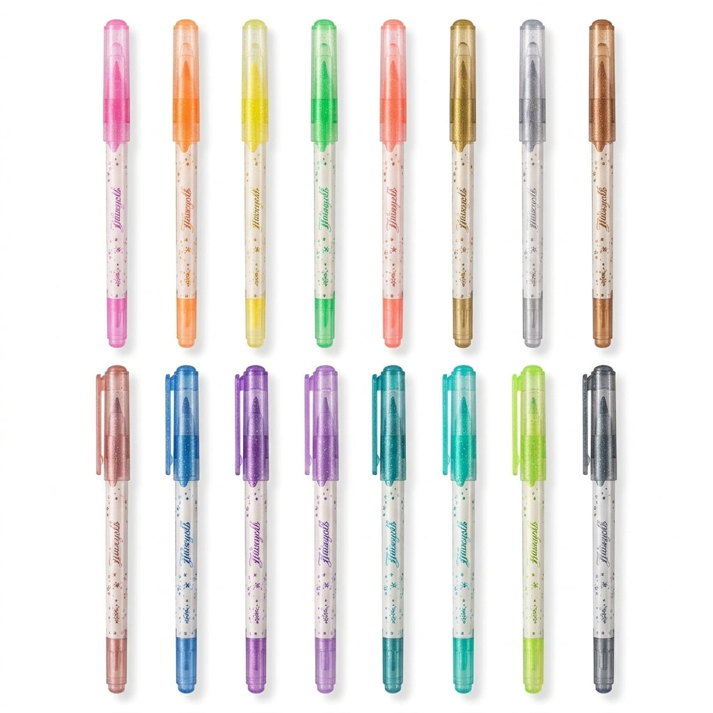 Ztiixyolb™ Watercolor Markers – Fluorescent & Metallic Shimmer Art Marker Set for Drawing, Lettering, Journaling & Creative Paper Crafts