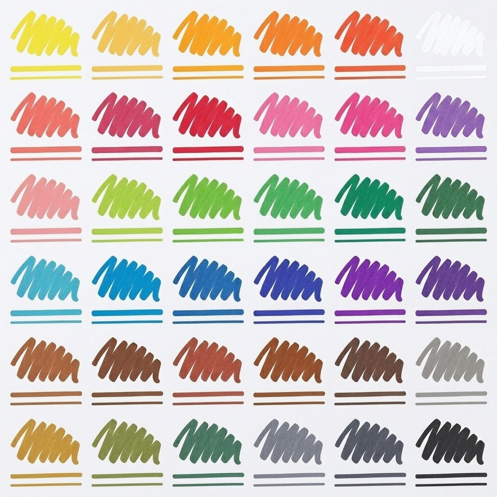 Ztiixyolb™ Tip Art Markers – Fine & Broad Tip Coloring Marker Set for Illustration, Sketching, Lettering, Journaling & Drawing