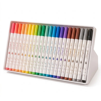 Ztiixyolb™ Tip Art Markers – Fine & Broad Tip Coloring Marker Set for Illustration, Sketching, Lettering, Journaling & Drawing