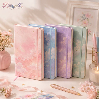 Ztiixyolb™ Dreamscape Pastel Journal – Dreamy Color Notebook & Creative Scrapbook Journal with Coordinated Tinted Pages for Writing, Memory Keeping & Journaling