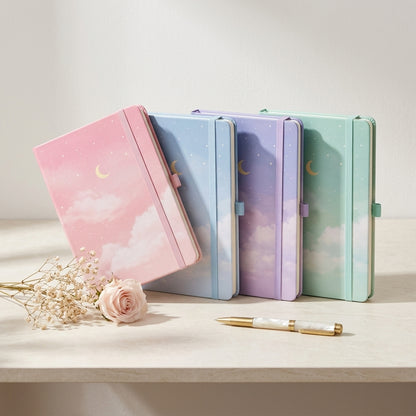 Ztiixyolb™ Dreamscape Pastel Journal – Dreamy Color Notebook & Creative Scrapbook Journal with Coordinated Tinted Pages for Writing, Memory Keeping & Journaling