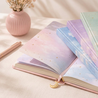 Ztiixyolb™ Dreamscape Pastel Journal – Dreamy Color Notebook & Creative Scrapbook Journal with Coordinated Tinted Pages for Writing, Memory Keeping & Journaling