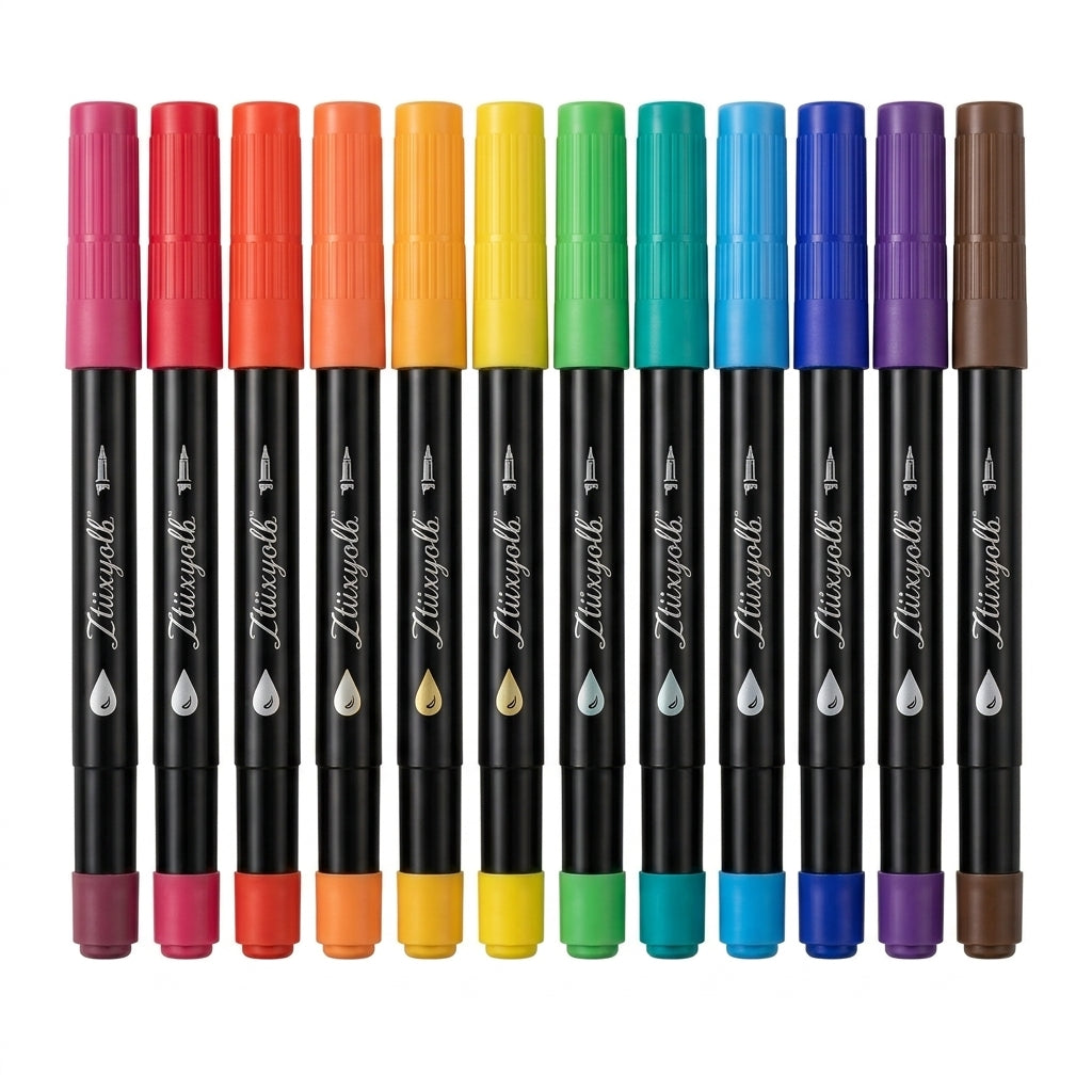 Ztiixyolb™ Acrylic Paint Markers – Vibrant Acrylic Art Pens for Rock Painting, Wood, Canvas, Ceramic, Paper & DIY Crafts
