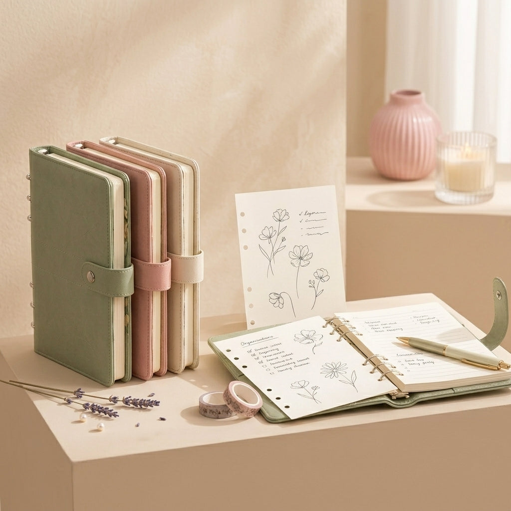 Ztiixyolb™ FlexiPages Removable Page Journal – Detachable Loose Leaf Scrapbook Notebook for Journaling, Planning, Writing & Creative Memory Keeping