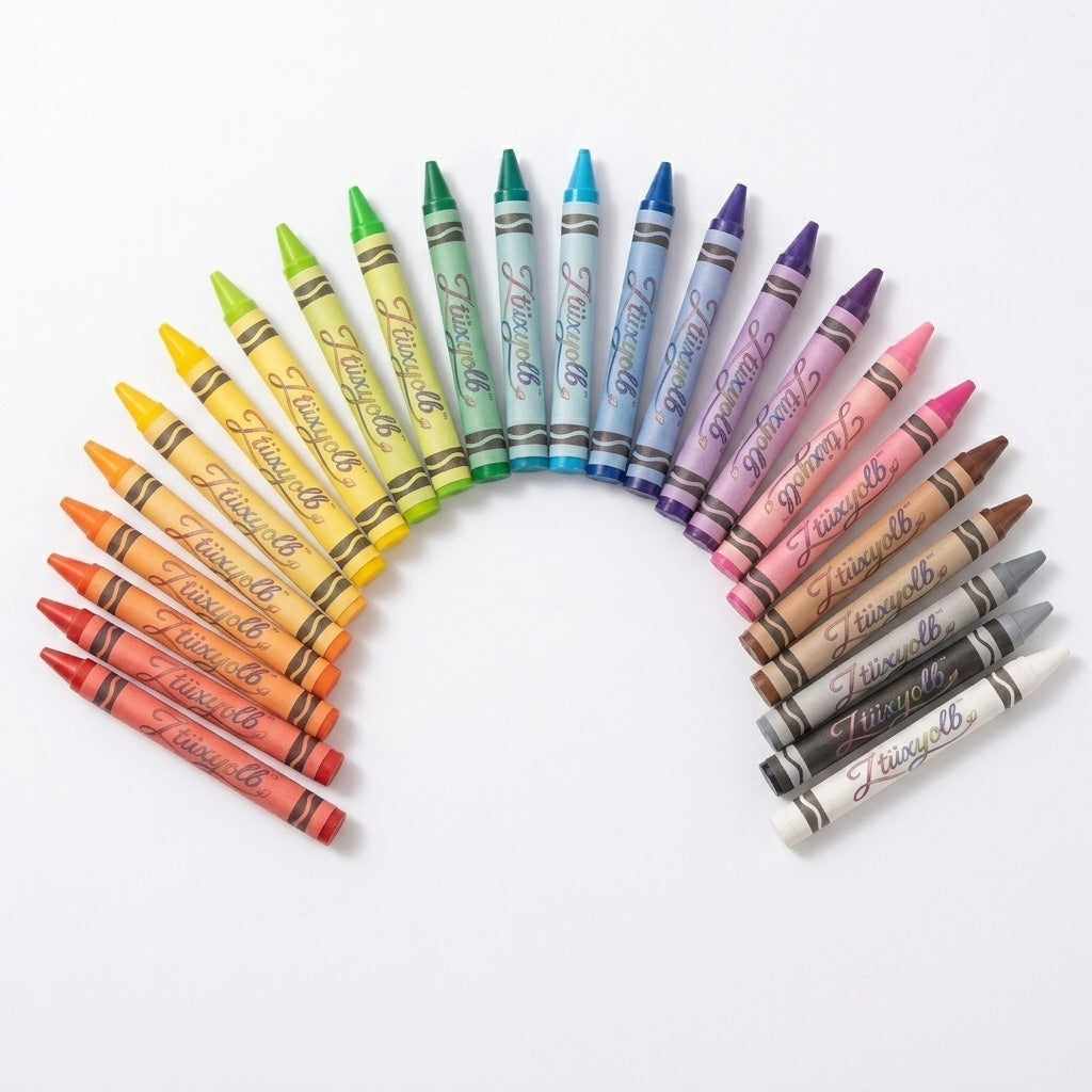 Ztiixyolb™ Everyday Color Crayons – Classic Assorted Wax Crayons for Coloring Books, Drawing, School Art, Crafts & Creative Projects
