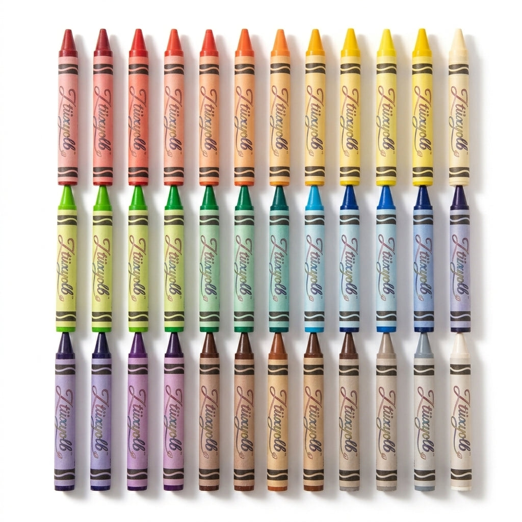 Ztiixyolb™ Everyday Color Crayons – Classic Assorted Wax Crayons for Coloring Books, Drawing, School Art, Crafts & Creative Projects