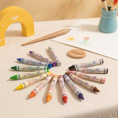 Ztiixyolb™ Everyday Color Crayons – Classic Assorted Wax Crayons for Coloring Books, Drawing, School Art, Crafts & Creative Projects