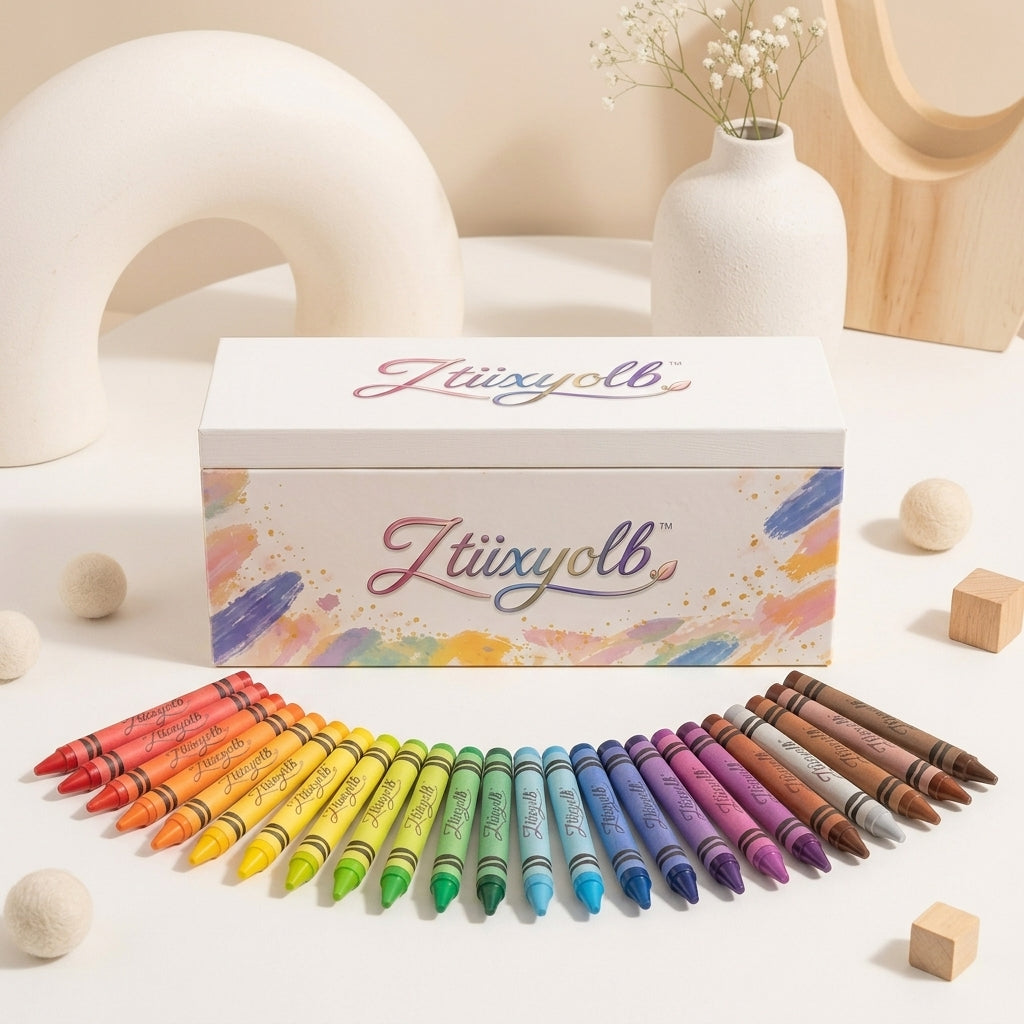 Ztiixyolb™ Everyday Color Crayons – Classic Assorted Wax Crayons for Coloring Books, Drawing, School Art, Crafts & Creative Projects