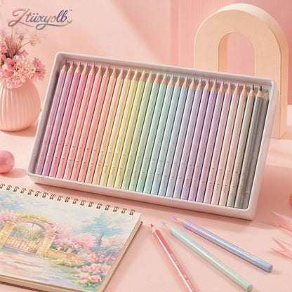 Ztiixyolb™ Soft Atelier Colored Pencils – Morandi & Macaron Pastel Art Pencil Set for Drawing, Journaling, Coloring, Illustration & Paper Crafts