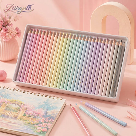 Ztiixyolb™ Soft Atelier Colored Pencils – Morandi & Macaron Pastel Art Pencil Set for Drawing, Journaling, Coloring, Illustration & Paper Crafts