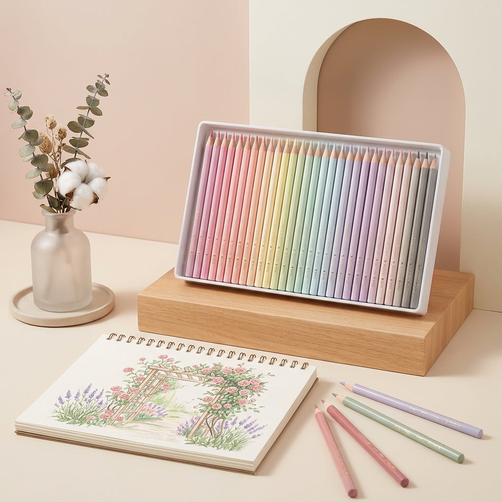 Ztiixyolb™ Soft Atelier Colored Pencils – Morandi & Macaron Pastel Art Pencil Set for Drawing, Journaling, Coloring, Illustration & Paper Crafts
