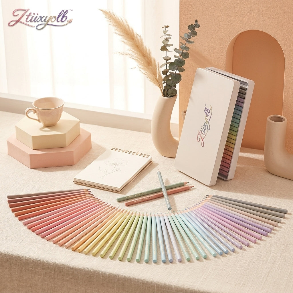 Ztiixyolb™ Soft Atelier Colored Pencils – Morandi & Macaron Pastel Art Pencil Set for Drawing, Journaling, Coloring, Illustration & Paper Crafts