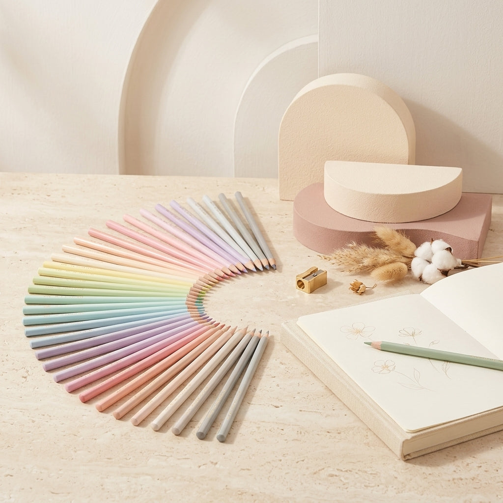 Ztiixyolb™ Soft Atelier Colored Pencils – Morandi & Macaron Pastel Art Pencil Set for Drawing, Journaling, Coloring, Illustration & Paper Crafts