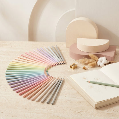 Ztiixyolb™ Soft Atelier Colored Pencils – Morandi & Macaron Pastel Art Pencil Set for Drawing, Journaling, Coloring, Illustration & Paper Crafts