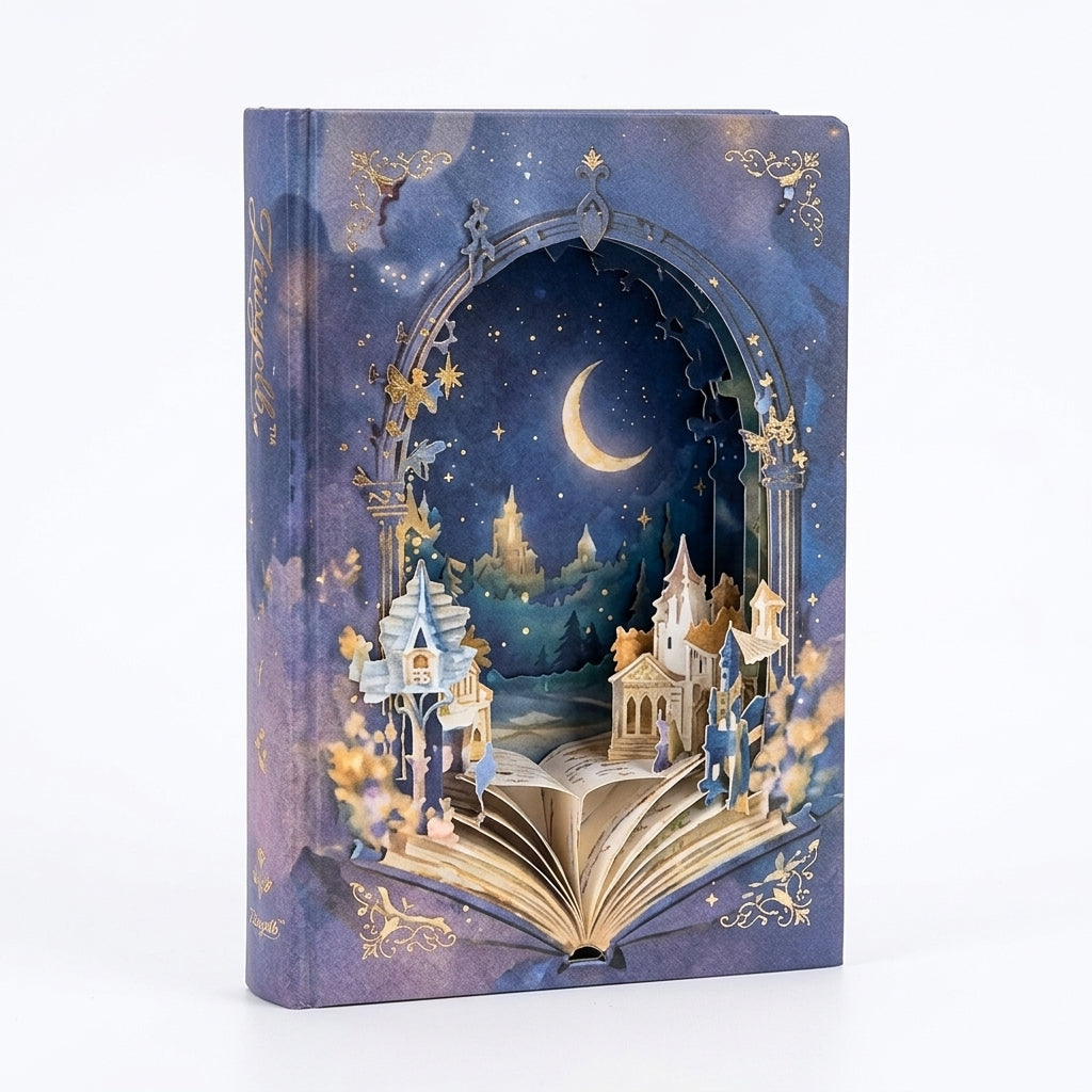 Ztiixyolb™ Paper Garden Pop-Up Journal – Dimensional Interior Scrapbook Notebook with Layered Paper Scenes for Memory Keeping, Creative Journaling & Keepsakes